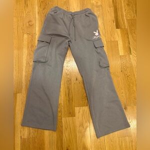 Gray Cargo Playboy Sweatpants